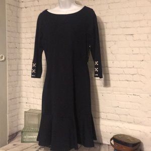 Ralph Lauren navy blue knit w/ white stitching